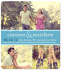 "Pizzazz Collage" Save the Date Card