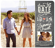 "Can Hardly Wait! Chalk" Save the Date Card