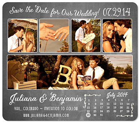 "Modern Date" Save the Date Magnet