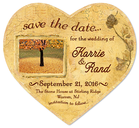 Save the Date Wedding Magnet - "Autumn Leaves"