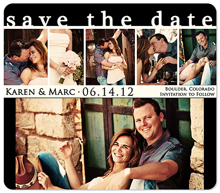"Custom Photo - Chic Date" Save the Date Magnet