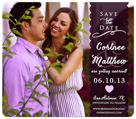 "Softly Swirled" Save the Date Magnet