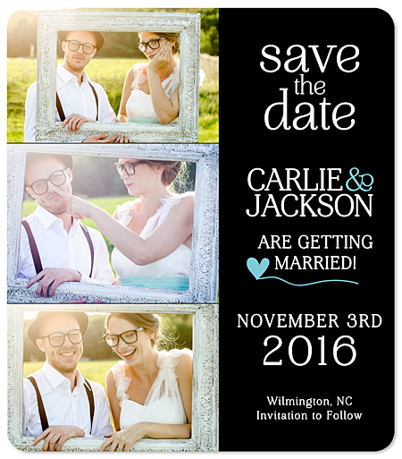 "Smitten" Save the Date Magnet