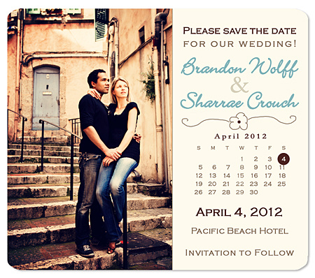 Wildflower Calendar Save the Date Magnet